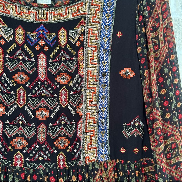 ANTHROPOLOGIE Akemi+Kin Munro Embellished Sheer Tunic Dress - Picture 5 of 8